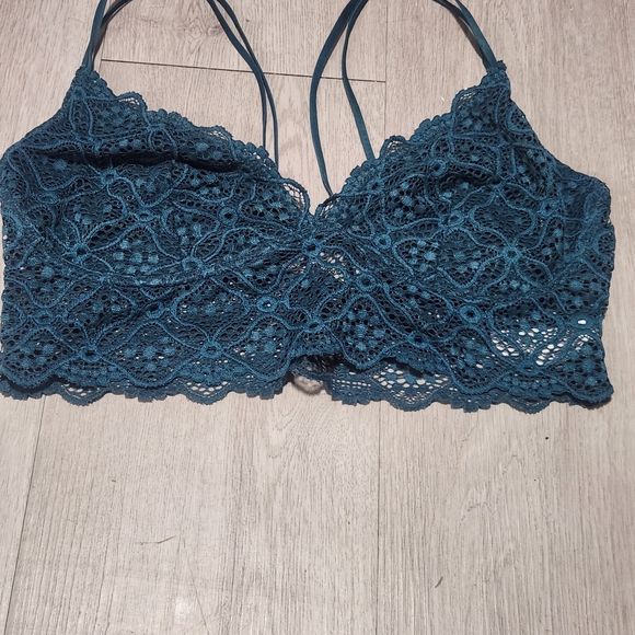 Auden Other - Auden Lace Bralette in Teal. Coquette, Delicate Lace. Intimatewear